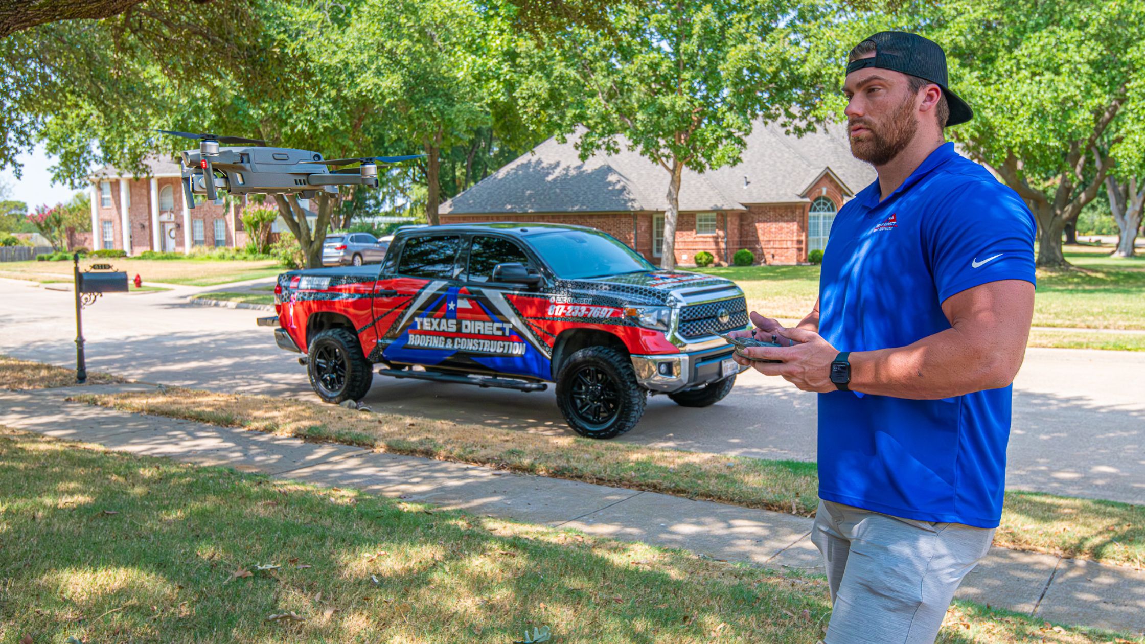Drone Roof Inspection performed by Texas Direct Roofing