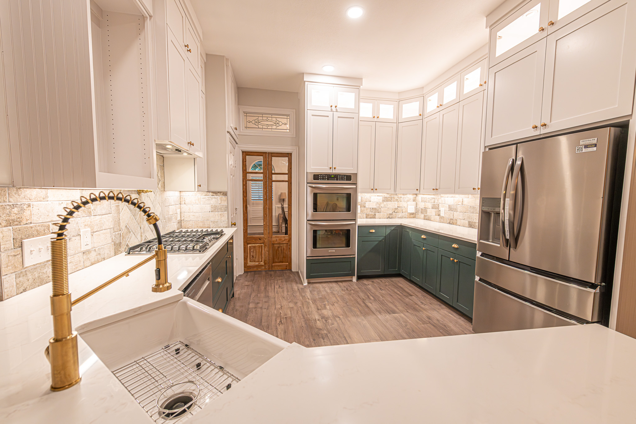 Custom cabinets designed and installed by Texas Direct Roofing and Construction