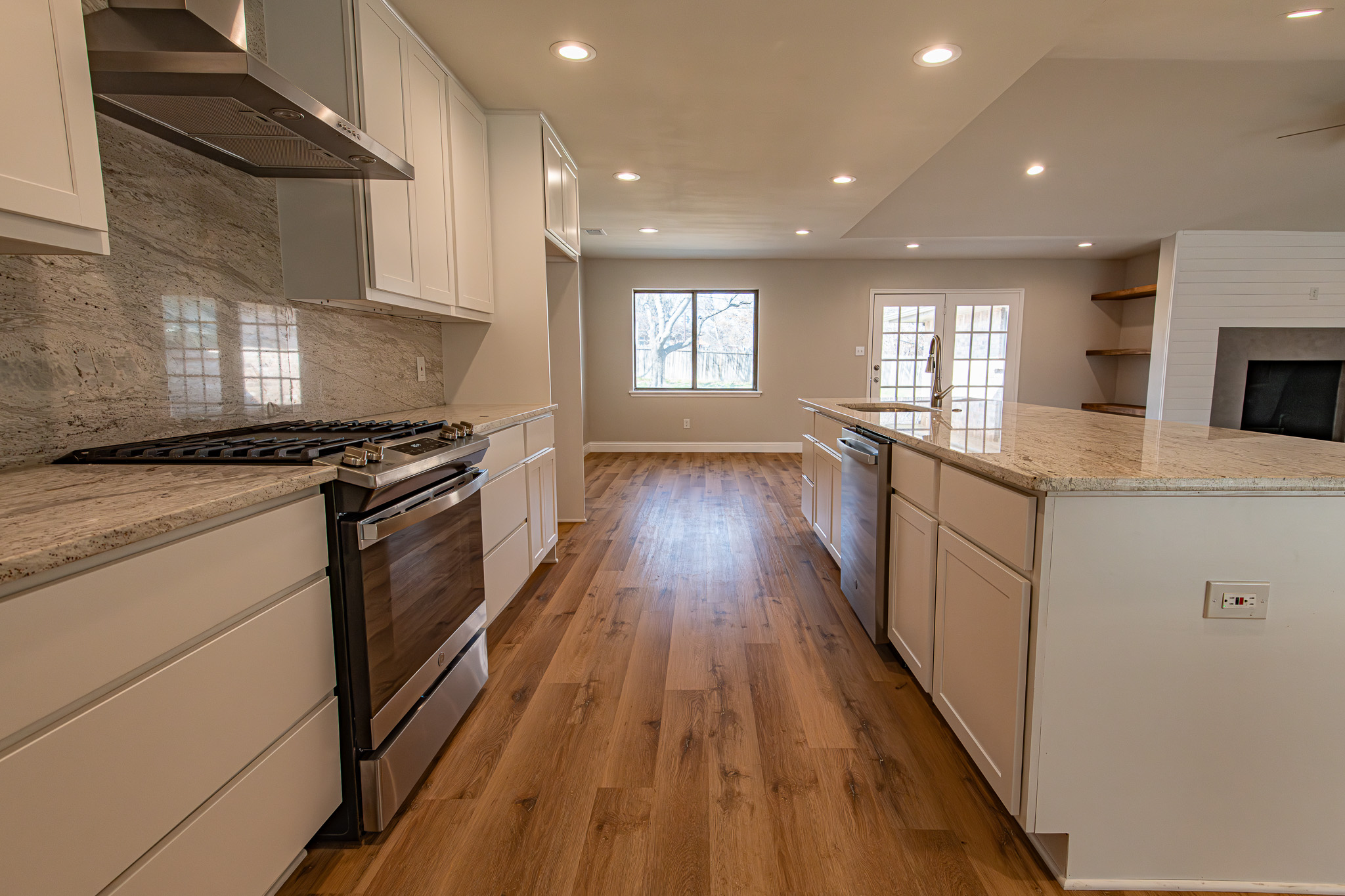 A remodeled kitchen by Texas Direct Roofing and Construction