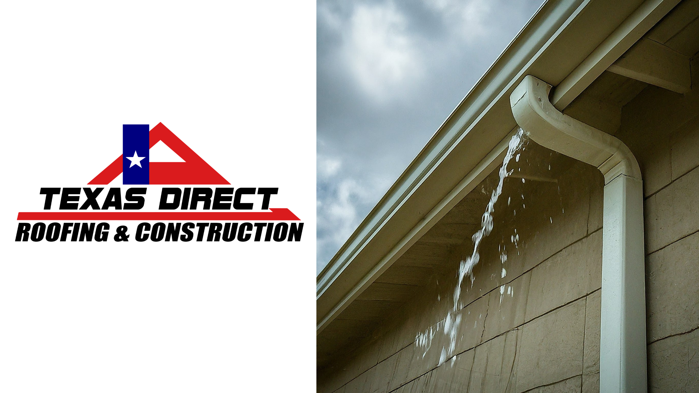 Newly installed seamless gutters on a home